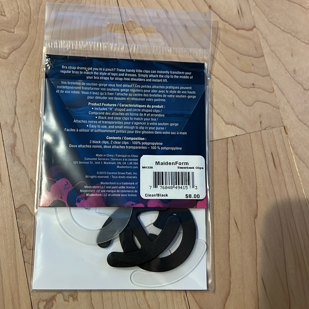 5/$15 - NWT MAIDENFORM Racerback Clips - Picture 3 of 3